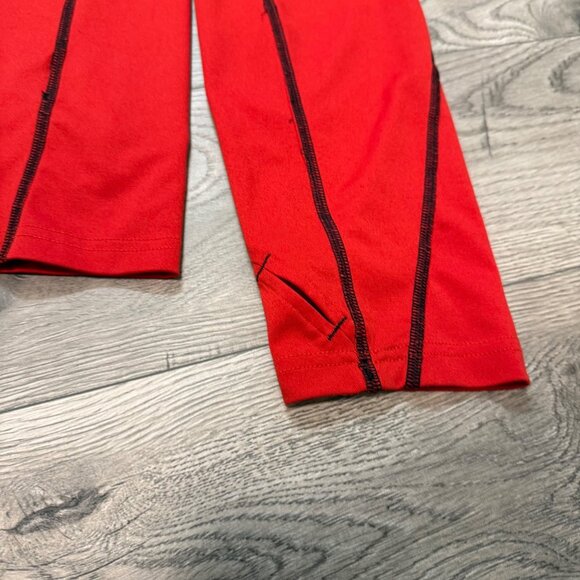 ID Ideology Colorblock Performance Shirt Size L Red Black Long Sleeve Athleisure - Picture 6 of 16